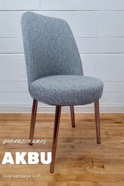 AKBU Κάλυμμα καρέκλας από ύφασμα Jacquard, Οβάλ θήκη καρέκλας, μοτίβο ράβδου (1 ΤΕΜ)
