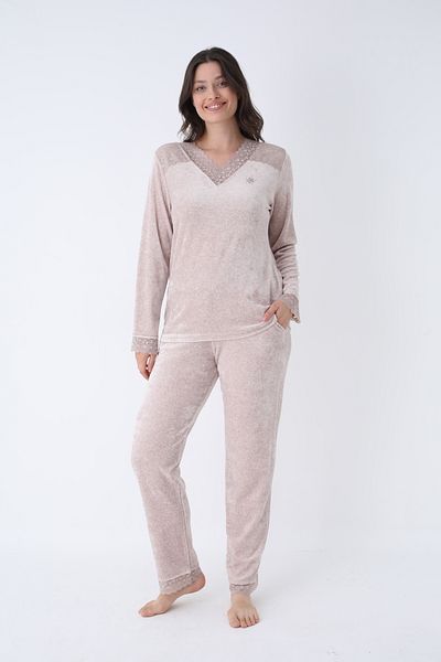 Cotpark 30398 ΣΕΤ ΠΙΤΖΑΜΑ MODAL VELVET LACE