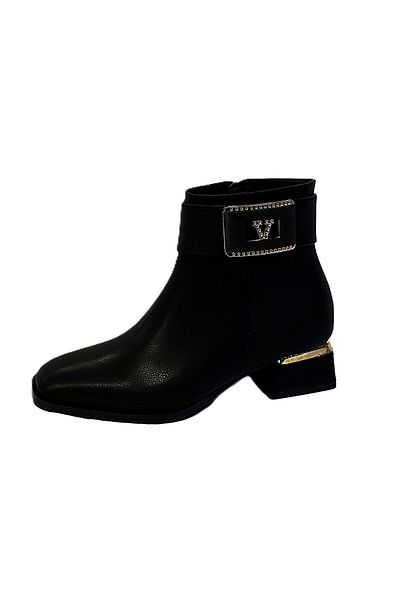 KAFKASLAR AYAKKABI Kafkaslar Short Size 4 cm Thick Short Heel New Model Boots