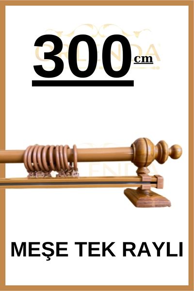 Orlenda Umeraș pentru perdea rustică cu o singură șină 300cm