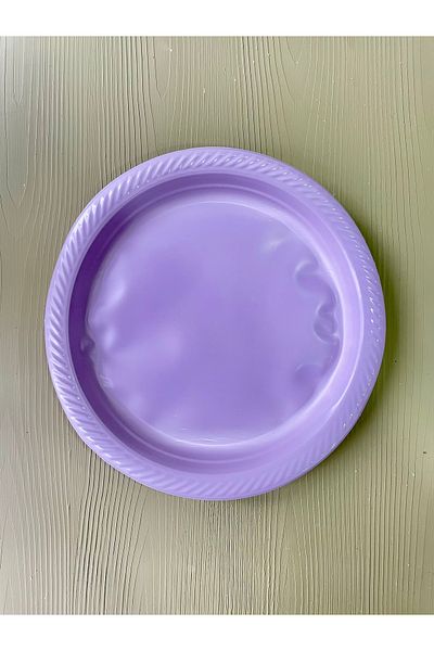 Meyofficial Set of 10 Lilac Plastic Plates