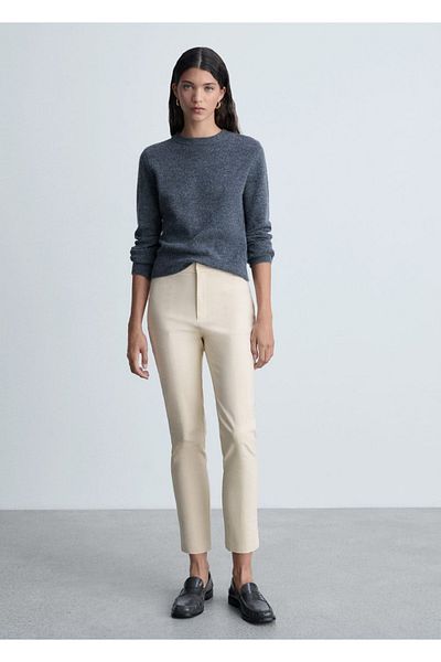 MANGO Woman Straight Cut Cotton Trousers