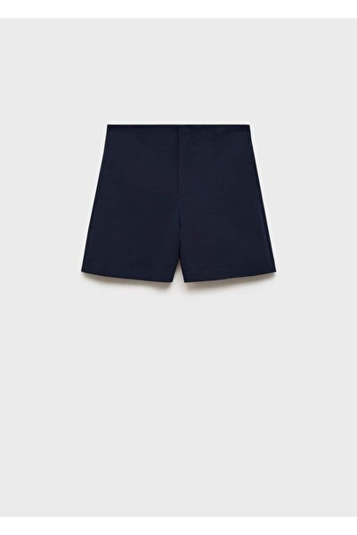 MANGO Woman Yüksek belli pamuklu şort