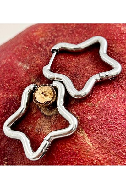 juleeco Yıldız Silver Çelik Küpe