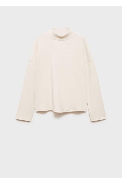 MANGO Woman Sweatshirt mit Perkins-Kragen aus Cord