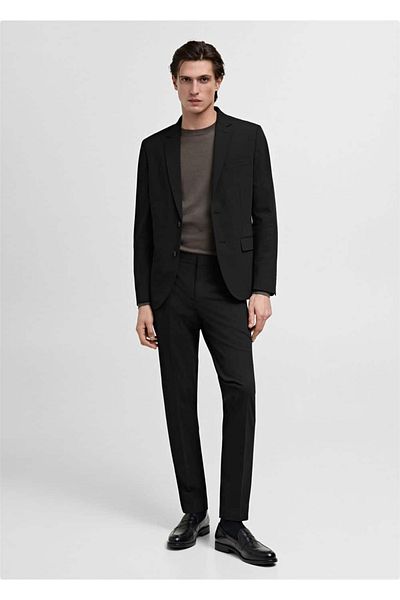 MANGO Man Stretch Fabric Super Slim Fit Blazer Jacket