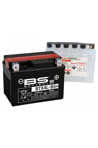 BS AKÜ BTX4L-BS / BTZ5S-BS 12V4AH HONDA TODAY YAMAHA BWS 100 125 & SCOOTER 50...