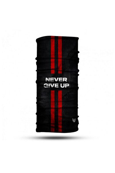 Vexo Paphos Bandana Never Give up Black Red