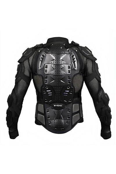 Vexo Black Motorcycle Armor Full Protection Mesh - Size L
