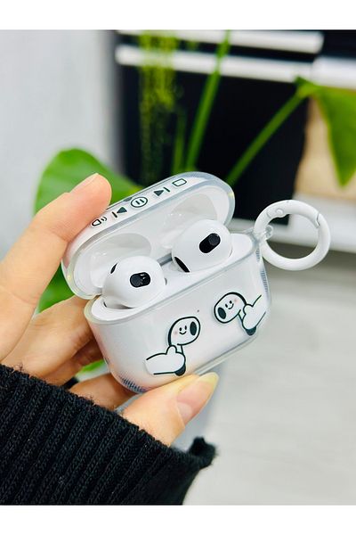 Go Aksesuar Airpods 3. حافظة واقية من السيليكون السميك بتصميم خاص متوافق مع الجيل