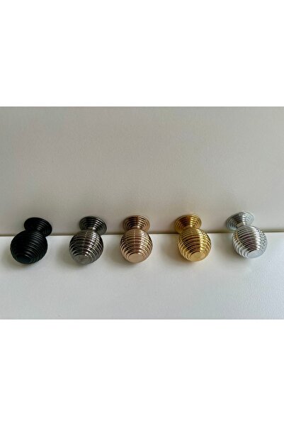 Erdem Yuvarlak Tokmak Cins Dolap Kulpu - Gold