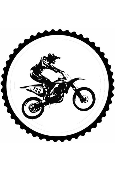 Generic Brand Moto Cross Design Sticker 20 X 20 cm