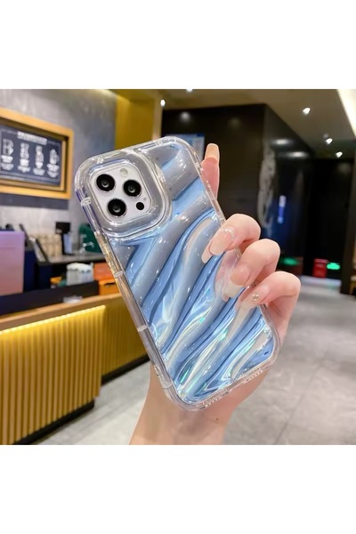 MİRAZ TASARIM IPHONE 14 PROMAX  HOLOGRAM FİLMLİ ŞEFFAF LAZER KESİM ORTA KALIN...