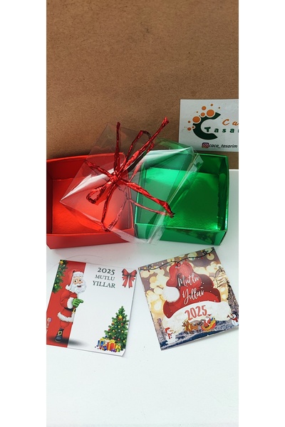 cacatasarım Yılbaşı Figürleri Yaka İğnesi Broş Kartlı ve Kutulu Hediyelik Christmas Noel