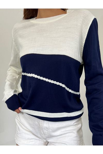 Modamorfo Dünner Strickpullover mit Rundhalsausschnitt