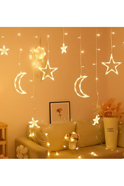 Otago Premium Seri Ay Yıldız Yılbaşı Parti Nişan Söz Perde Led 3 Metre