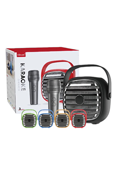Genel Markalar Mini Taşınabilir Karaoke Mikrofonlu Bluetooth Kablosuz Hoparlö...