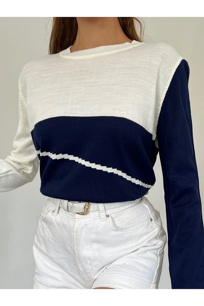 Modamorfo Dünner Strickpullover mit Rundhalsausschnitt