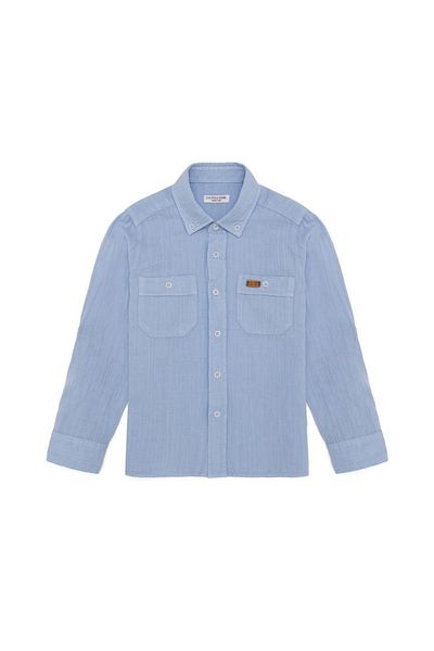 U.S. Polo Assn. U.S. Polo Assn. Cămașă cu mânecă lungă albastru deschis pentru băiat -TREND BY RVZ