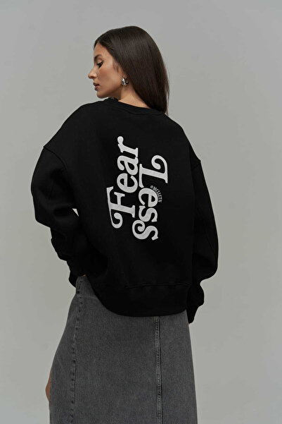 FULL TOLERANCE Fear Less Μαύρο Unisex Oversize φούτερ