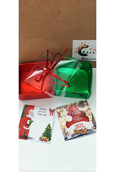 cacatasarım Yılbaşı Figürleri Yaka İğnesi Broş Kartlı ve Kutulu Hediyelik Christmas Noel