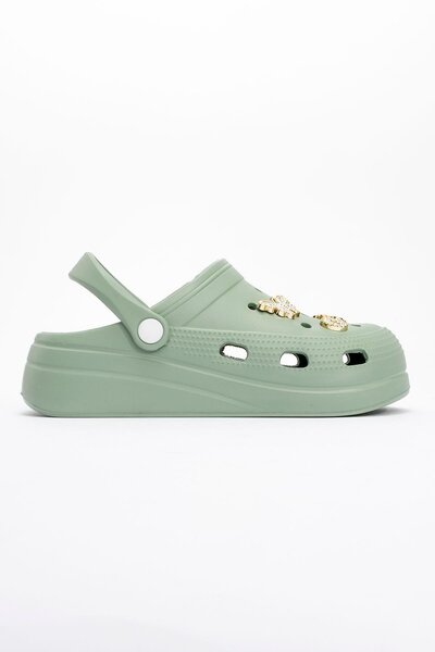 Ccway Γυναικείες παντόφλες Sabo MINT GREEN - με αξεσουάρ