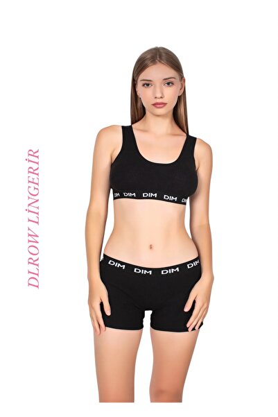 DLROW Set bustieră cu nervuri pentru damă