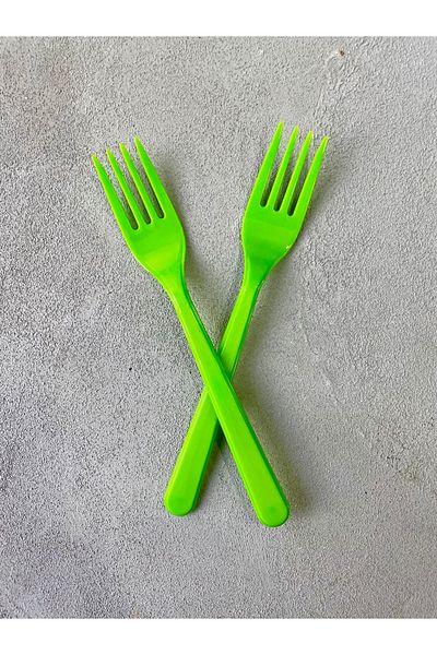 Meyofficial Green Plastic Fork 10 Pieces