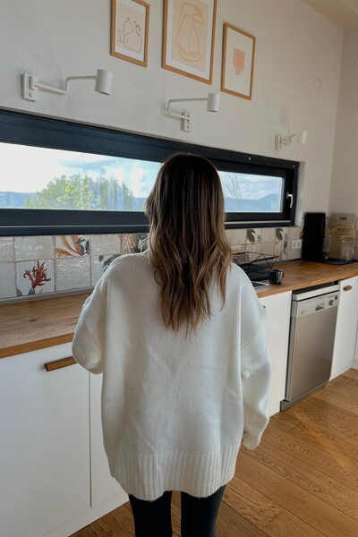 Jose Clothing Premium Koleksiyon Yumuşak Dokulu Bisiklet Yaka Uzun Kollu Triko Kazak