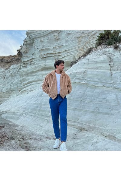 Balbe Fashion BEJ SUNİ KÜRK MONT