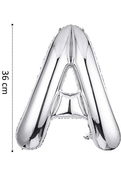 ikm balon 36 cm Silver Colored Foil Balloon - Letter a Helium Silver Balloons