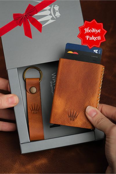 WATCHOFROYAL Pair Black/red Slim Genuine Leather Wallet