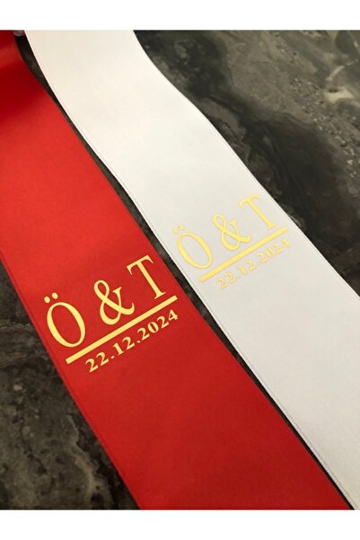 İsabella Accessories İsimli Gelin Damat Takı Kurdelesi 2 Adet 6 Cm En 2 Metre...