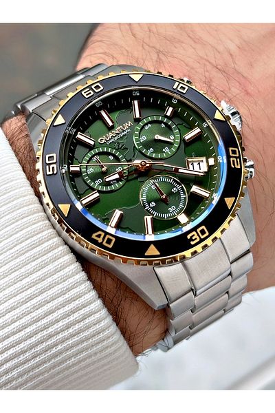 Quantum Functions Active 10 Atm Waterproof Steel Band Steel Case Men Wristwatch 1160.270
