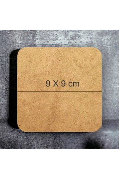SHELİFE Happy New Year - New Year - Merry Christmas Themed Wooden Coaster Set 6 Pieces