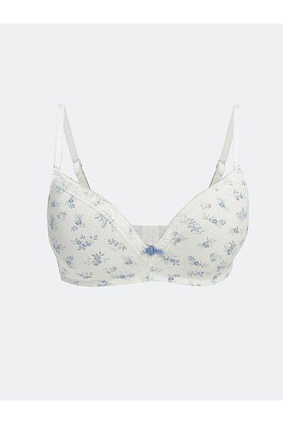 LC Waikiki LCW DREAM Ecru Bügel-BH ohne Polsterung mit Blumenmuster