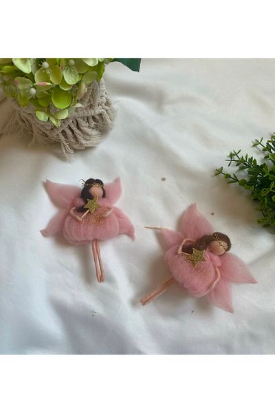 Tasarım Felt Fairy Doll, Fairy Doll, Pink Fairy Doll, Angel Doll