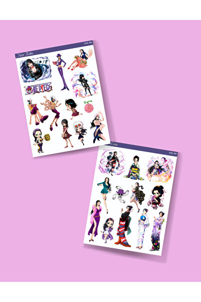 MiniThingsArt Nico Robin - one piece 2 Li sticker Etiket Kağıdı etiket seti A...