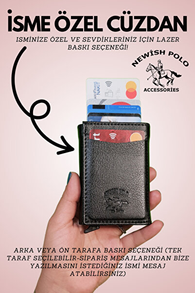 NEWISH POLO ACCESSORIES حقيبة يد نيويش بولو للجنسين من الجلد الأسود مع محفظة ...