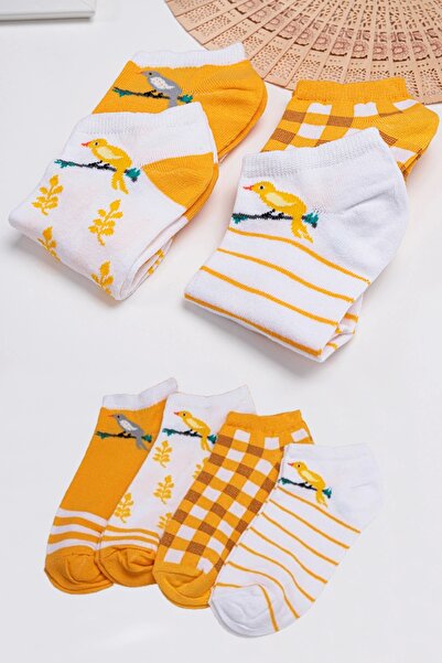 MEINE LIEBE Collection of 4 Sweet Birdy Short Socks