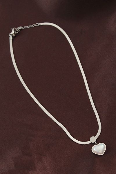 Clariss 316l Steel Italian Chain Heart Necklace