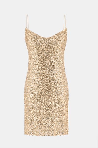 No Matter What Strappy Sequin Mini Dress