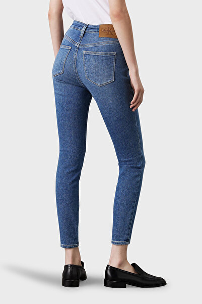 Calvin Klein Streç Pamuklu Skinny Fit Yüksek Bel Süper Dar Paça Jeans J20J2245221A4  KOT PANTOL