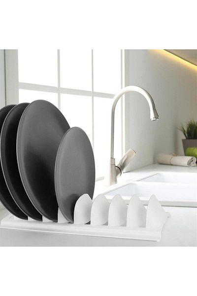Myend 8 Compartment Plate Holder Plate Organizer Dryer Organizer