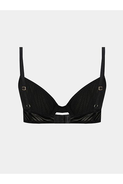 LC Waikiki LCW DREAM Sutien tricou cu dantelă neagră cu sârmă, fără căptușeală