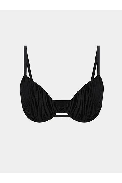 LC Waikiki LCW DREAM Sutien tricou cu dantelă neagră cu sârmă, fără căptușeală