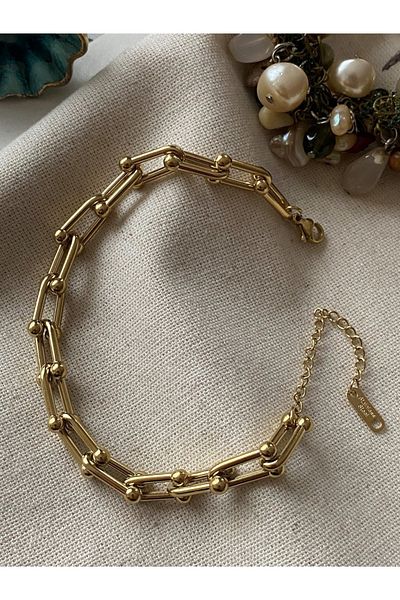 MAVEGA Tfny Model |   Steel Chain Bracelet |   316L Steel |   Gold Color |   23cm |   Boxed