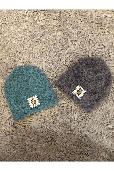enes baby Pack of 2 Soft Berets with Plush Welsoft Label