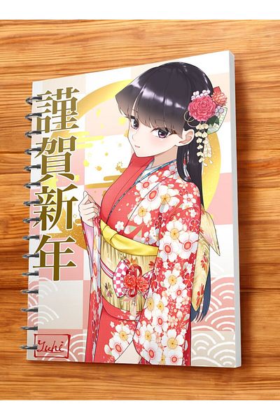 nihonwosekai Komi este speriat să vorbească Shoujo Anime A5 Dimensiune 50 de coli Caiet cu spirală
