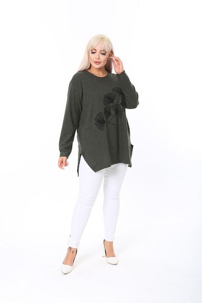tıgersıze Plus Size Women's Soft Soft Fabric Sweater